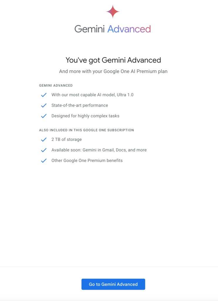 gemini Start trial 